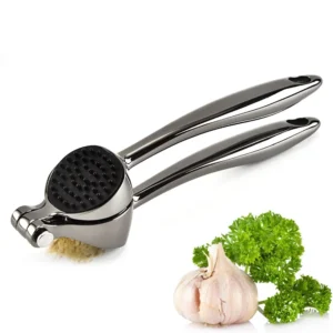 Portable Alloy Handheld Manual Kitchen Garlic Crusher Squeezer For Pressed Garlic